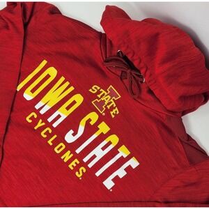 IOWA‎ STATE CYCLONES Hoodie Sweatshirt Red Men's Unisex Small Colosseum NCAA EUC